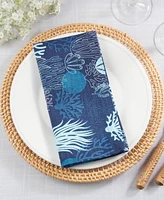 Saro Lifestyle Ocean Depths Cotton Coral Napkins, 20" x 20"