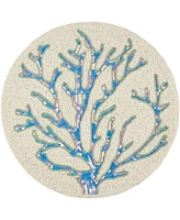 Saro Lifestyle Coastal Coral Beaded Placemats, 15" Round