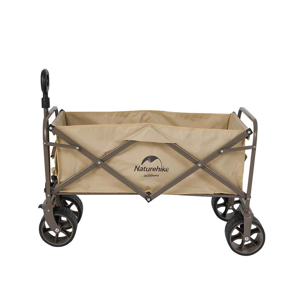 Naturehike Collapsible Beach Wagon with Big Wheels, Utility Foldable Grocery Cart Heavy Duty, Portable Folding Wagon Cart with Wheel for Camping