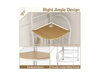4-Tier Corner Hall Tree with Shoe Storage Bench – Coat Rack and Combo for Entryway or Mudroom