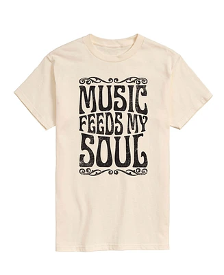Airwaves Men's Music Feeds My Soul Short Sleeve T-Shirt