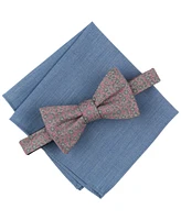 Bar Iii Men's Livonia Floral Bow Tie & Solid Pocket Square Set, Exclusively at Macy's