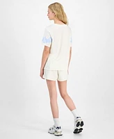 Love Tribe Juniors Chillin Stitch T Shirt Shorts