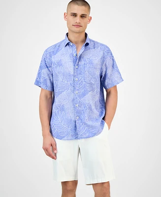 Tommy Bahama Men's Sand Desert Leaf-Print Linen Shirt
