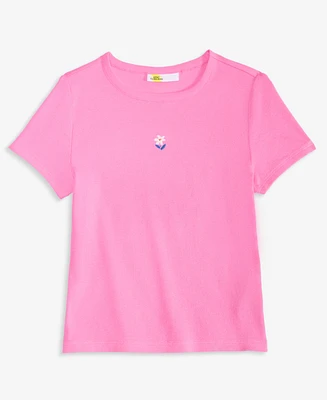 Epic Threads Little & Big Girls Floral Embroidery Rib T-Shirt, Exclusively at Macy's