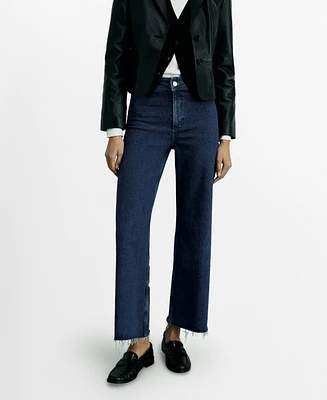 Mango Women's Catherin Culotte High-Rise Jeans