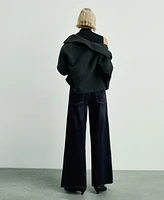 Mango Women's Low-Rise Wide Leg Jeans