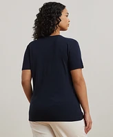 Lauren Ralph Plus Stretch Cotton T-Shirt
