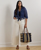 Lauren Ralph Plus Classic-Fit Print Chiffon Shirt