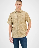 Tommy Bahama Men's Sand Desert Leaf-Print Linen Blend Shirt