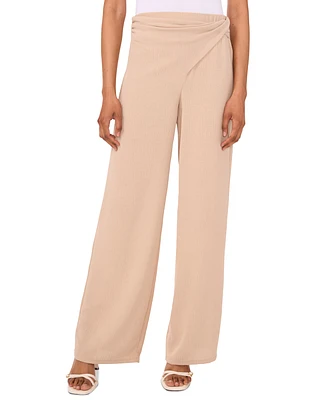 Sam & Jess Petite Wrap-Waist Textured Pants