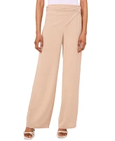 Sam & Jess Petite Wrap-Waist Textured Pants