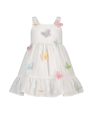 Blueberi Boulevard Baby Girls Butterfly Applique Prairie Sundress