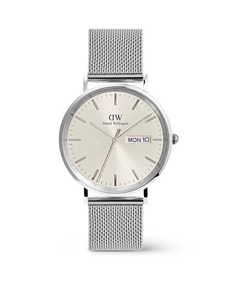 Daniel Wellington Men's Analog Silver-Tone Stainless Steel Watch, 40mm