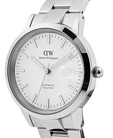 Daniel Wellington Unisex Automatic Silver-Tone Stainless Steel Watch, 40mm