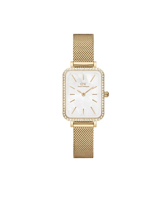 Daniel Wellington Unisex Analog Gold-Tone Stainless Steel Mesh Watch, 20mm