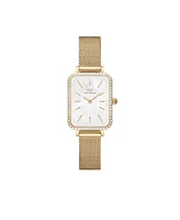 Daniel Wellington Unisex Analog Gold-Tone Stainless Steel Mesh Watch, 20mm