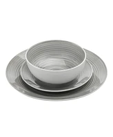Godinger Spiral Grey 12 Pc. Dinnerware Set, Service for 4