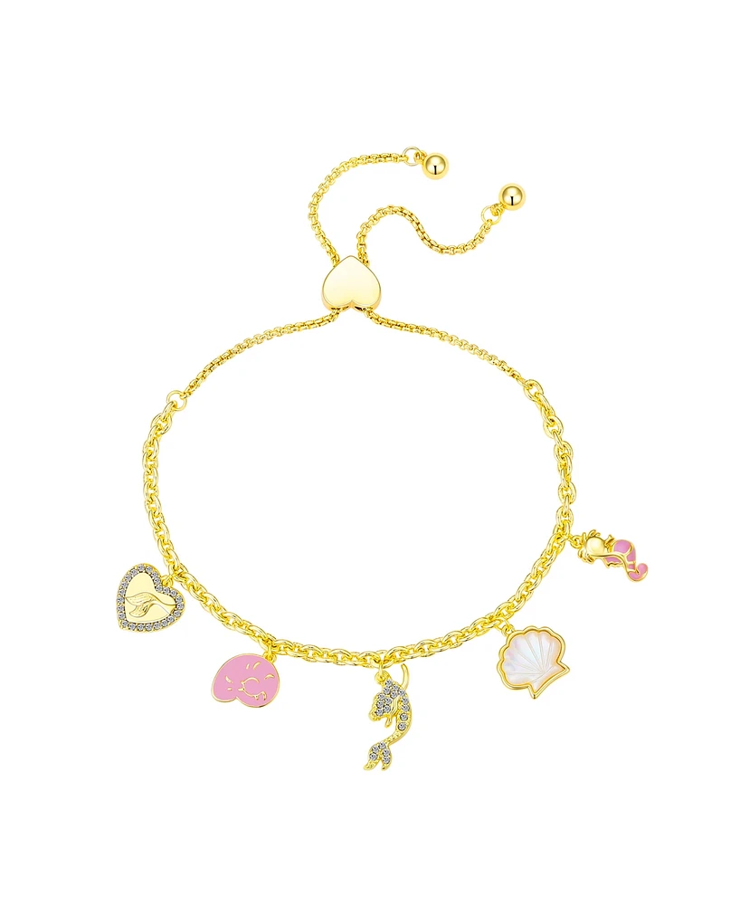 Disney Crystal and Mother of Pearl Little Mermaid Bolo Bracelet
