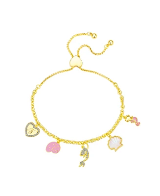 Disney Crystal and Mother of Pearl Little Mermaid Bolo Bracelet