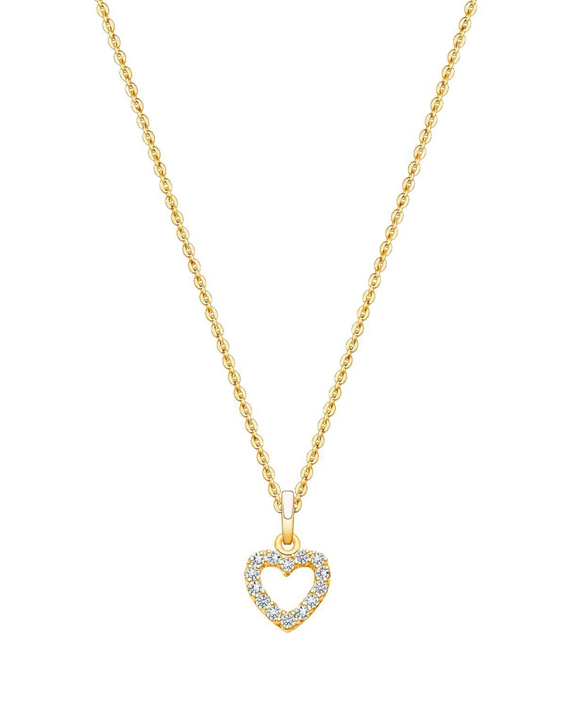 Tiny Blessings Girls Children's 14K Gold Pure Splendor Diamond Heart 12-14" Necklace