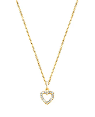 Tiny Blessings Girls Children's 14K Gold Pure Splendor Diamond Heart 12-14" Necklace