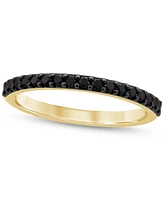 Black Diamond Band Ring (1/4 ct. t.w.) in 14k Yellow Gold