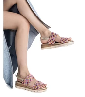 Women's Double Strap Flat Sandals By Xti