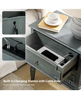 Kim 28"Tall 2-Drawer Nightstand