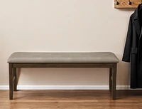 Faux Leather Distressed Upholstery Dining Bench