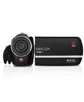 Minolta MN88NV Full Hd 24MP 3" Touchscreen Night Vision Camcorder, Black