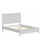 White Solid Wood Full Double Bed Frame