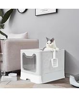 Bingopaw Portable Foldable Cat Litter Box Pet Litter Boxes Toilet