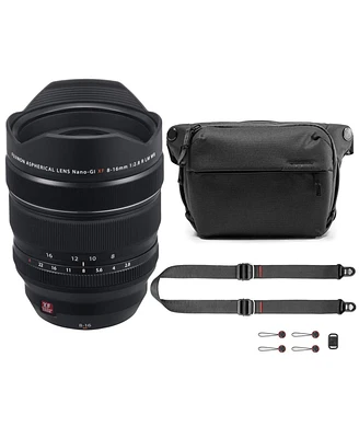 Fujifilm Xf 8-16mm f/2.8 R Lm Wr Lens, Bundle with Peak Design 6L Everyday Sling V2, SlideLITE Strap