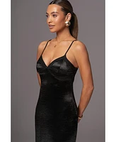 Jluxlabel Women's Surreal Satin Maxi Dress