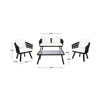 Belmi 4PC Rope Living Set