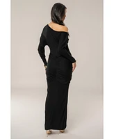 Jluxlabel Women's Dawn Drape Maxi Dress