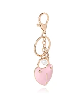 Juicy Couture Heart Lock Keychain – Chic Pink & Gold Fashion Accessory