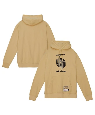 Mitchell & Ness Men's Khaki Portland Trail Blazers Hardwood Classics Pullover Hoodie