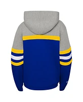 Mitchell & Ness Big Boys and Girls Royal/Heather Gray Denver Nuggets Hardwood Classics Head Coach Pullover Hoodie