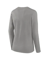 Fanatics Women's Gray Milwaukee Brewers Team Long Sleeve T-Shirt