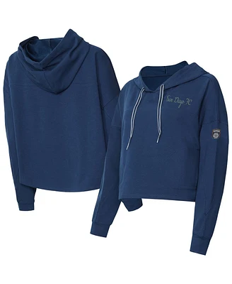 Concepts Sport Women's Navy San Diego Fc Elevation Tri-Blend Long Sleeve Pullover Hoodie