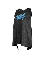 5th & Ocean Women's by New Era Black Charlotte Fc Athletic Cross Back Tank Top