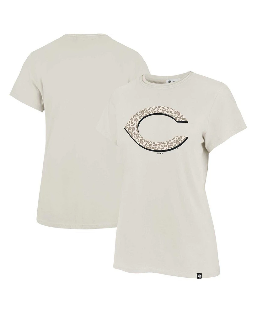 '47 Brand Women's Oatmeal Cincinnati Reds Panthera Frankie T-Shirt