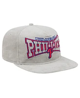 New Era Men's Gray Philadelphia Phillies Corduroy Golfer Snapback Hat