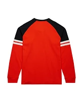 Mitchell & Ness Men's Orange Philadelphia Flyers Thermal Henley Long Sleeve T-Shirt