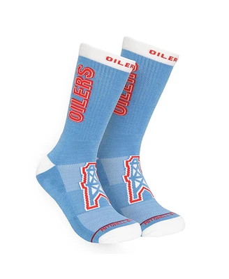Mitchell & Ness Men's Light Blue Houston Oilers Throwback Kick Off Crew Socks