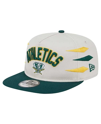 New Era Men's Cream Athletics Iron Golfer Snapback Hat