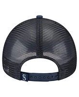 New Era Toddler White/Navy Seattle Mariners Painted A-Frame 9FORTY Trucker Adjustable Hat