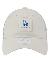 New Era Women's Light Beige Los Angeles Dodgers Square Stitch 9TWENTY Adjustable Hat